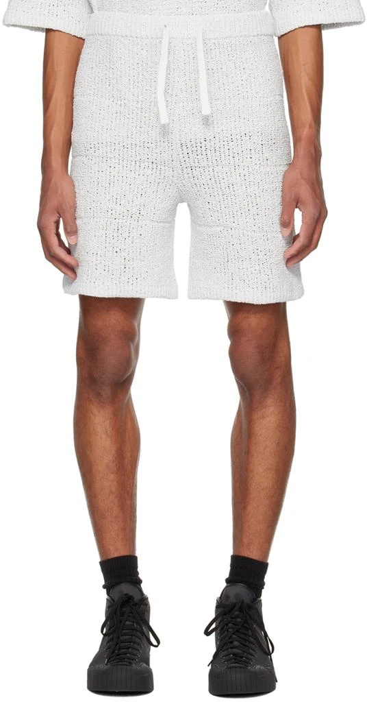 SUNNEI Gray Striped Shorts 1