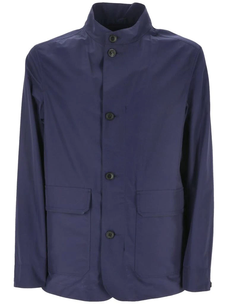 Zegna Zegna Long-Sleeved Mock Neck Jacket 1