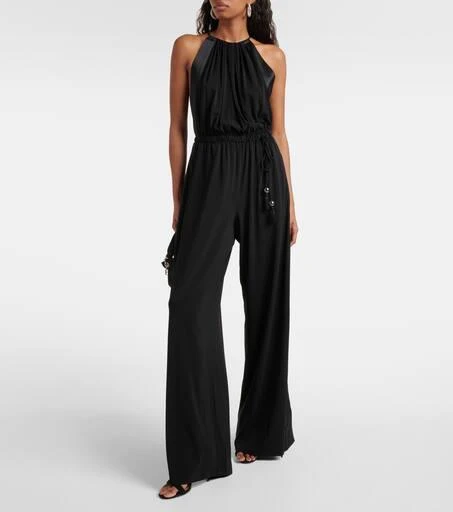 Max Mara Ubi silk satin-trimmed jersey jumpsuit 2