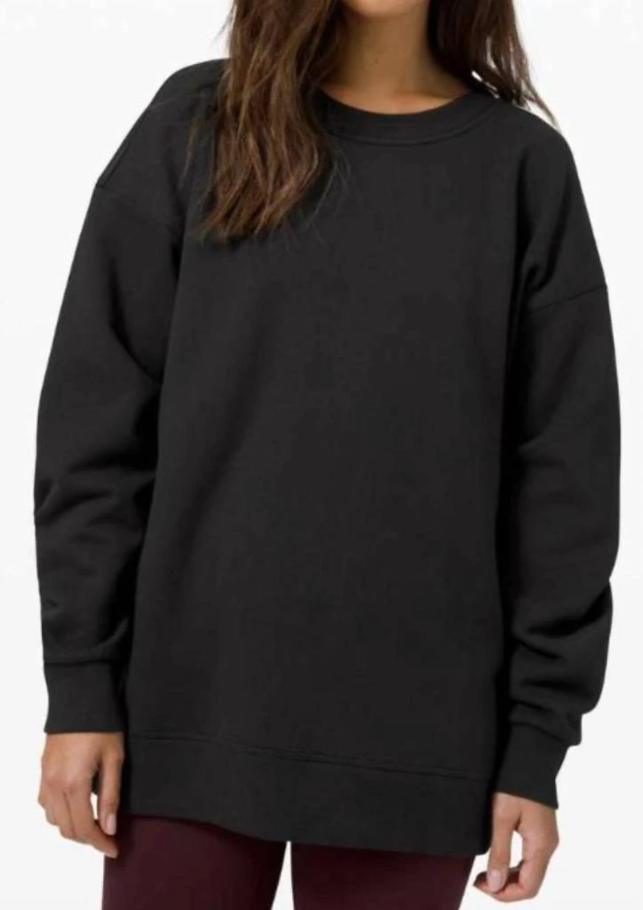 Lululemon Perfectly Oversized Crew Sweatshirt In Black