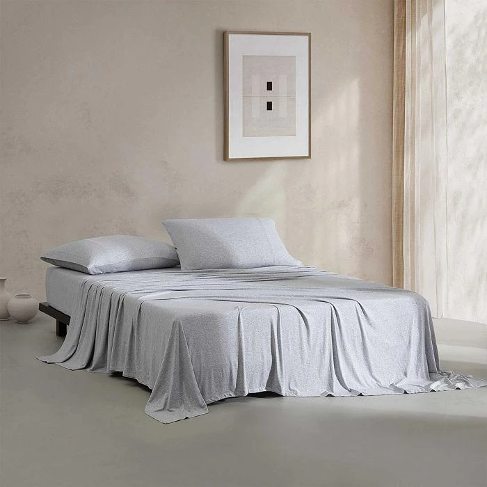 Calvin Klein Modern Cotton Blend Melange Jersey 4 Piece Sheet Set, Queen 3