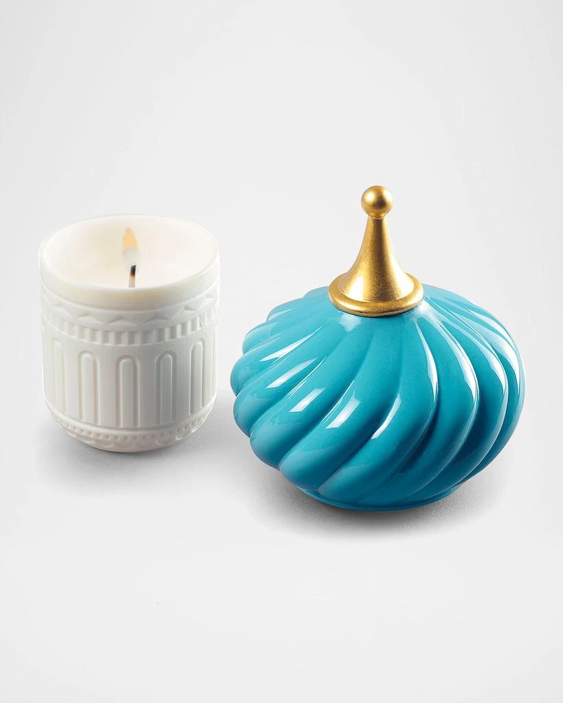 Lladro Turquoise Spire 1001 Lights Candle