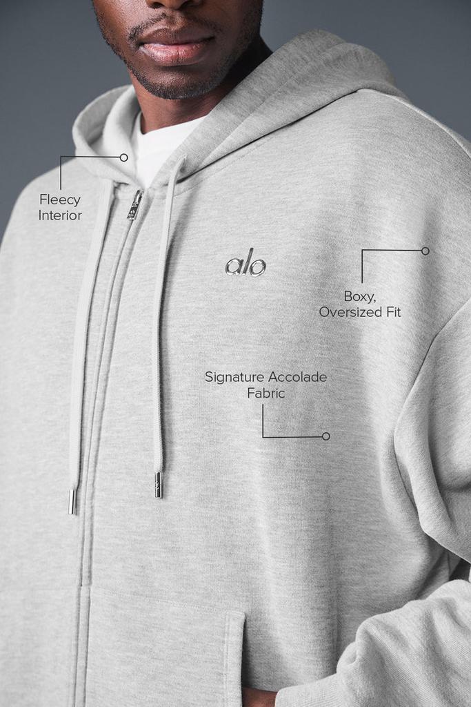 Alo Accolade Full Zip Hoodie - Macadamia