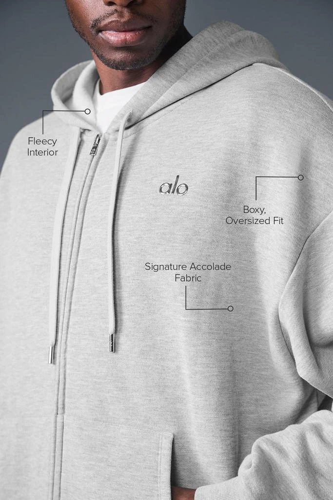 Alo Accolade Full Zip Hoodie - Macadamia 2
