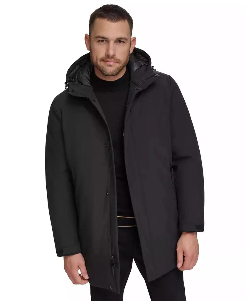 Calvin Klein Men's Flextech Stretch Water-Resistant Hooded Stadium Jacket 1