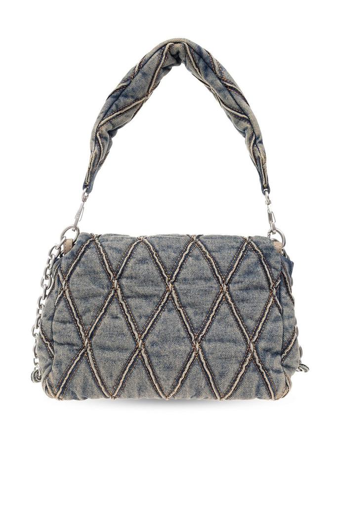 Diesel Diesel Charm-D Embellished Denim Shoulder Bag