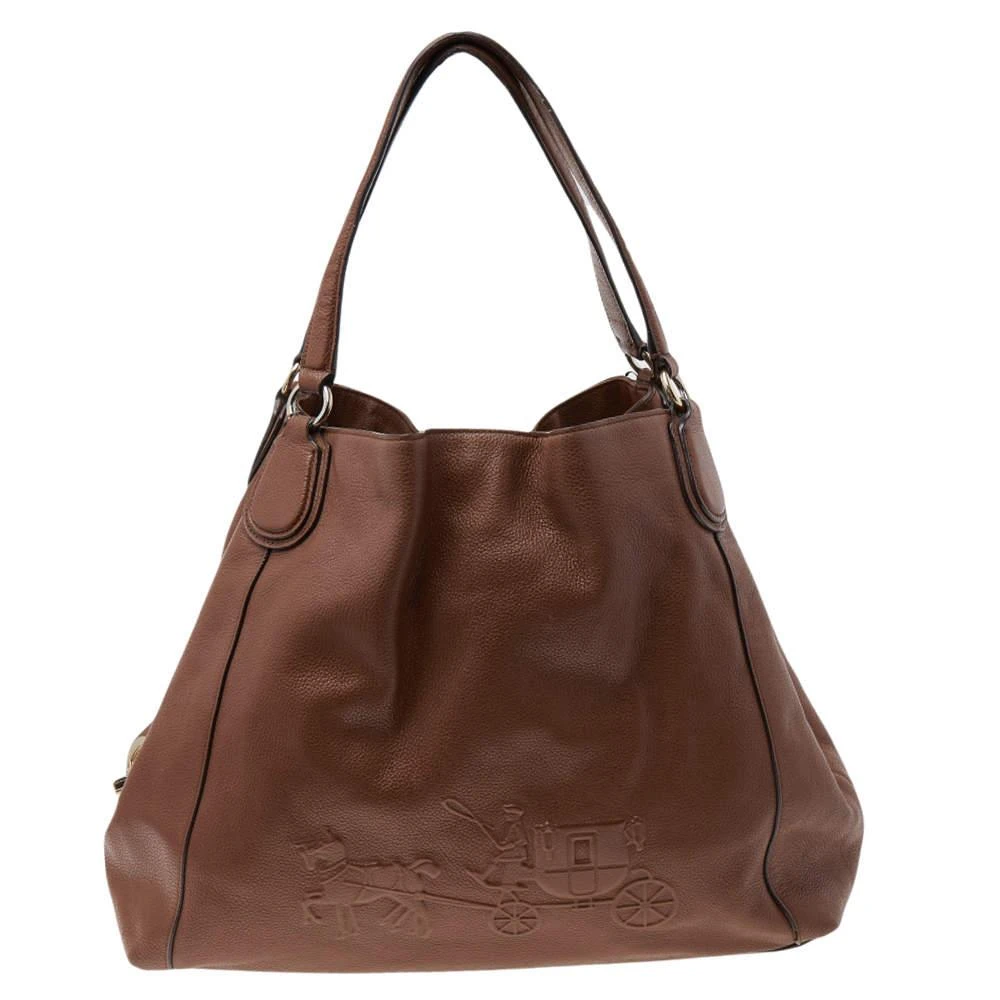 Coach Coach Brown Leather Edie Carriage Shoulder Bag 1