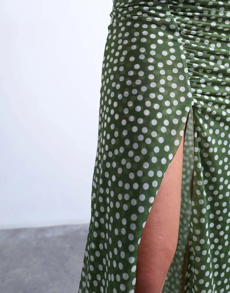 green emerald velvet dress Green Gingham Starlight Midi Dress