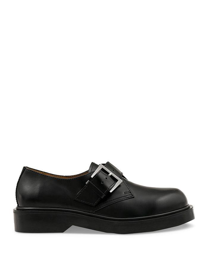Sandro Glazed Leather Derby Shoes