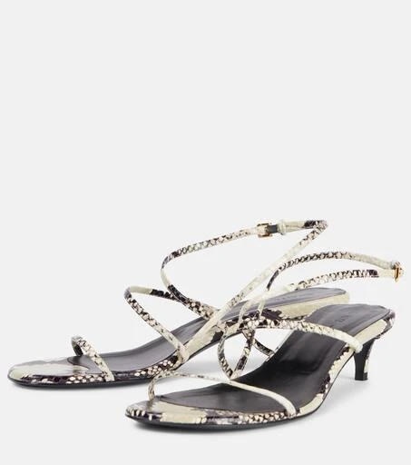 Khaite Loop 35 snake-effect leather sandals 4