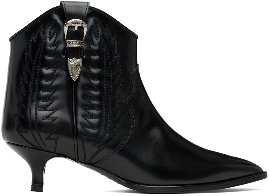 Toga Pulla Black Western Heeled Boots 1