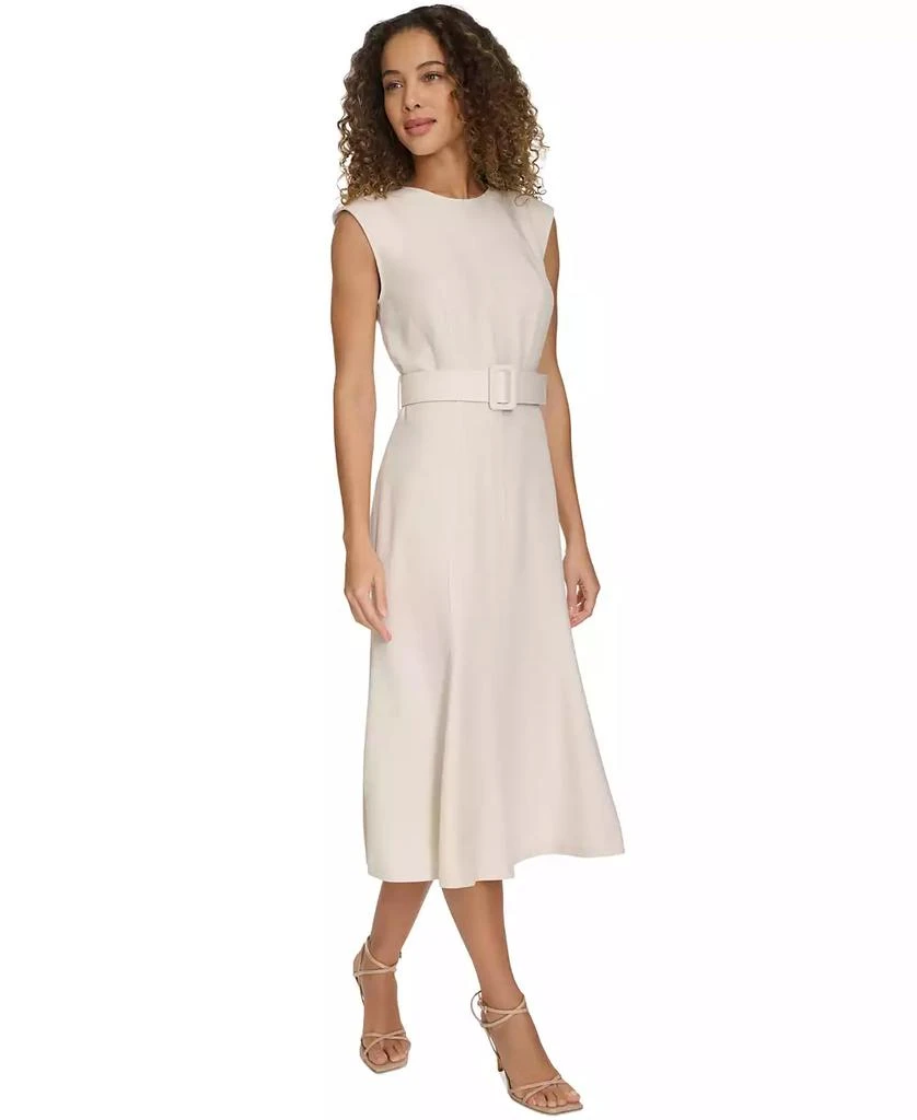 Calvin Klein Women's Belted A-Line Midi Dress 3