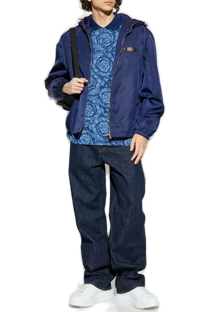 Versace Versace Barocco-Jacquard Short-Sleeved Polo Shirt 4