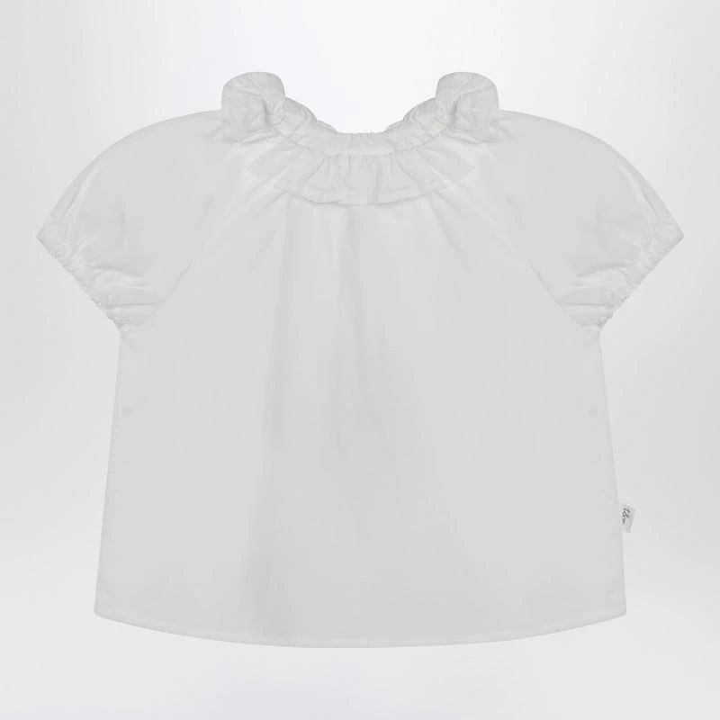Teddy 
Minou White blouse with ruffles in cotton