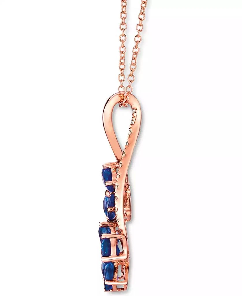 Le Vian Blueberry Sapphire (1-1/2 ct. t.w.) 
Nude Diamond (1/10 ct. t.w.) Flower 18" Pendant Necklace in 14k Rose Gold 4