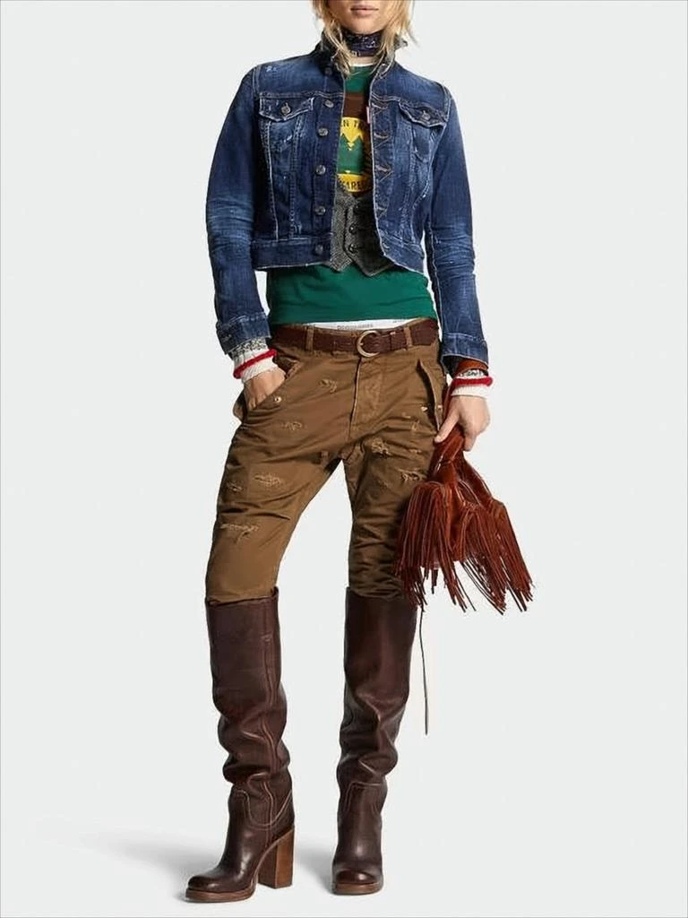 DSQUARED2 Cropped Denim Jacket 4
