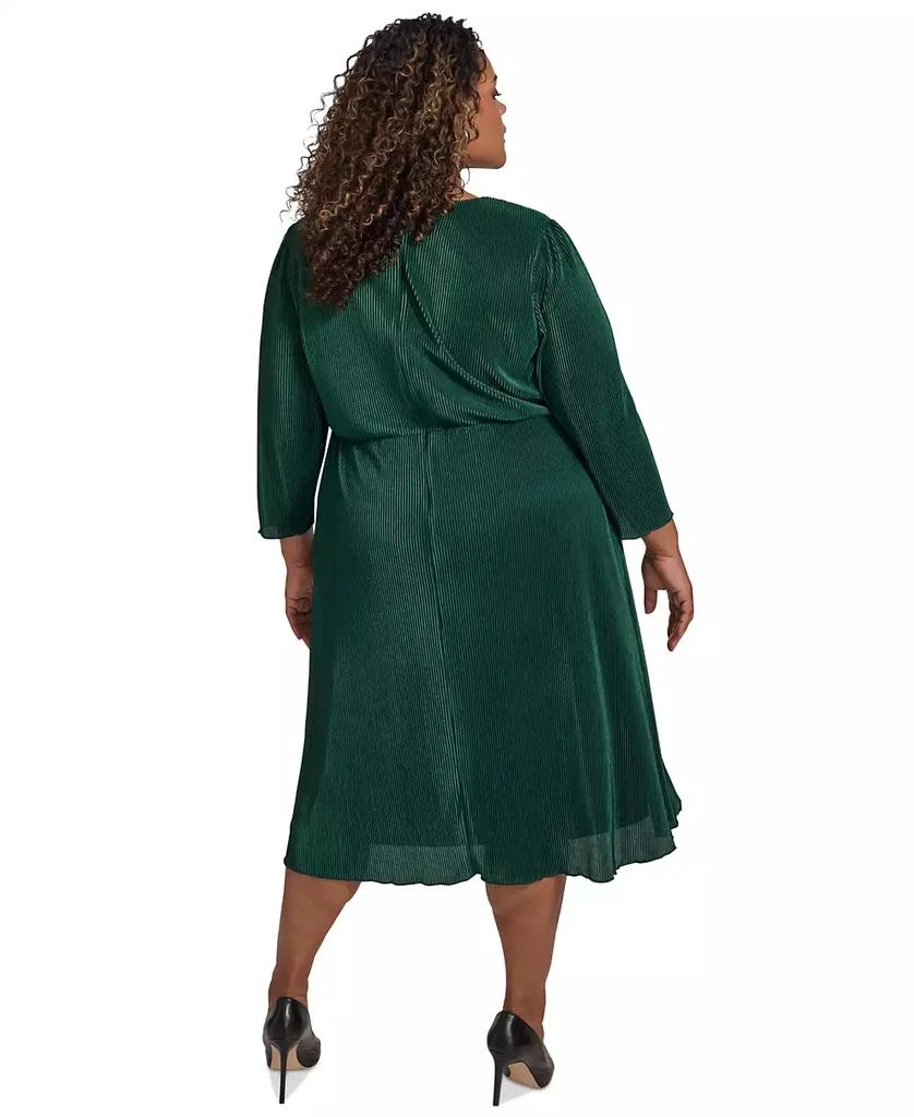 Jessica Howard Plus Size 3/4-Sleeve Twist-Front Dress 2
