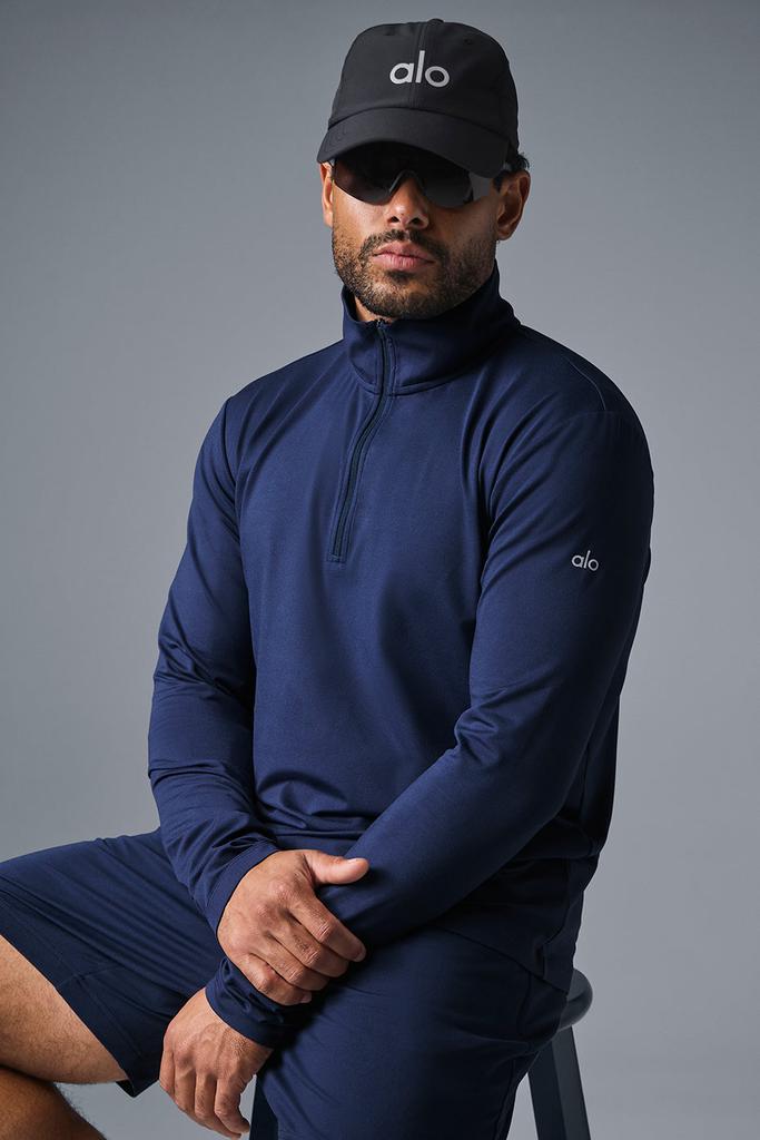 Alo Yoga Conquer 1/4 Zip Reform Long Sleeve - Navy
