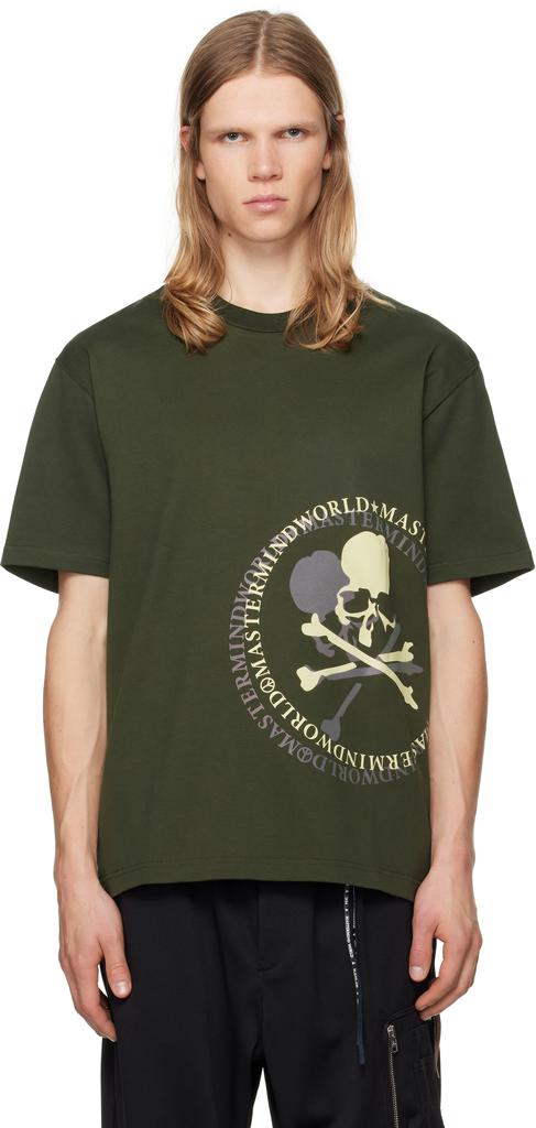 mastermind WORLD Khaki Aurola T-shirt