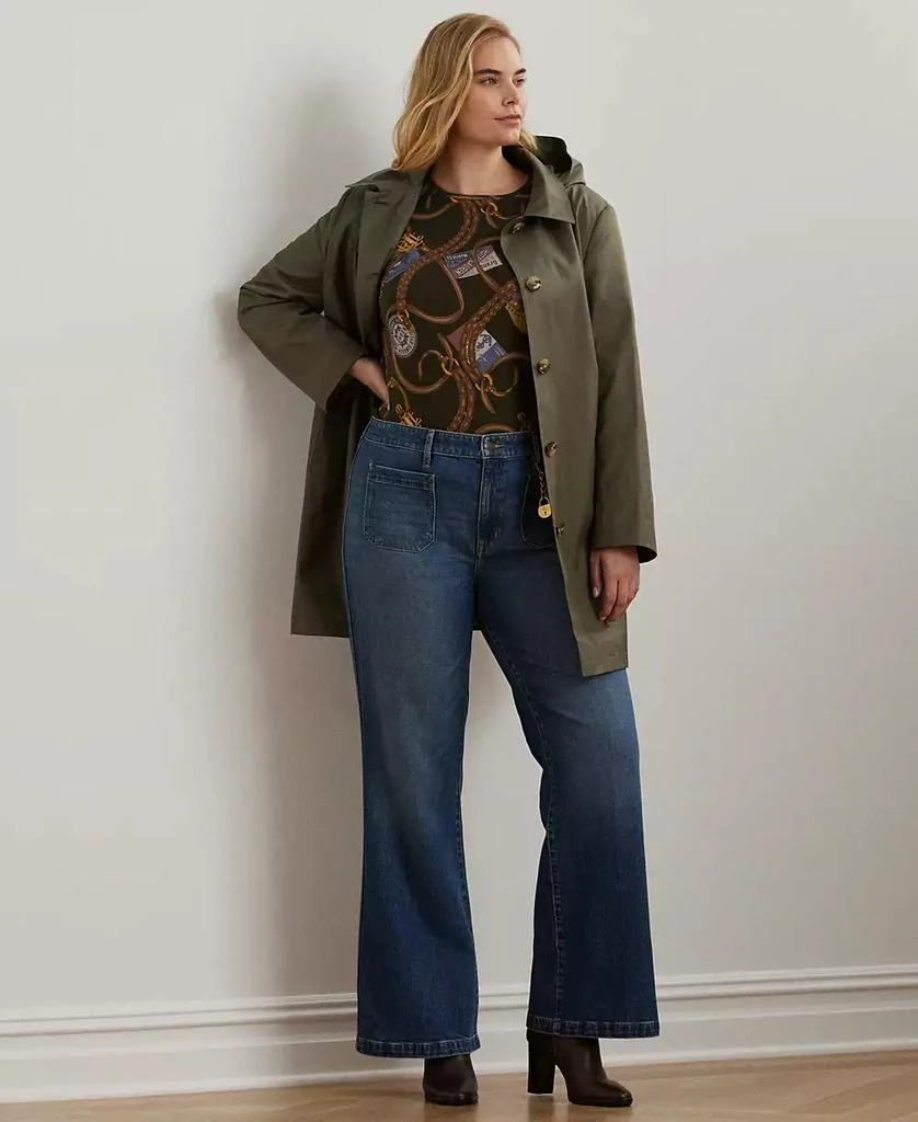 Ralph Lauren Womens Plus Size Hooded A-Line Raincoat, Created for Macys 5