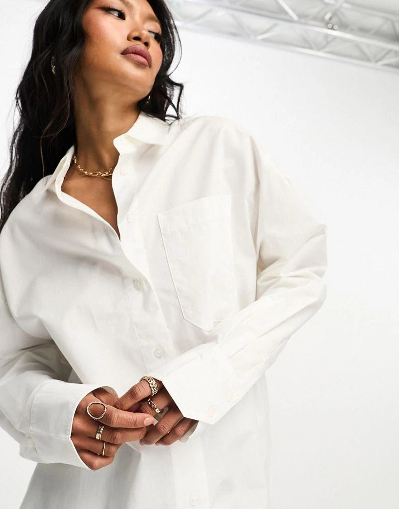 ASOS ASOS DESIGN oversized shirt in white 2