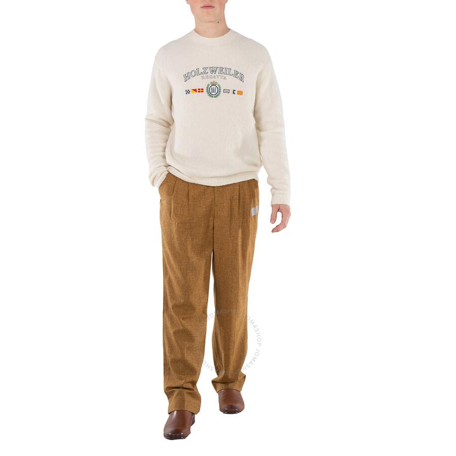 VTMNTS Men's Caramel Barcode Monogram Tailored Wool Pants