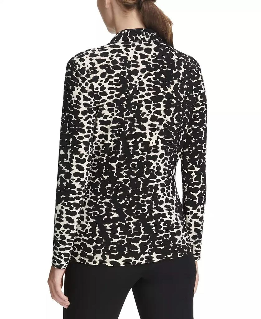 DKNY Petite Printed Surplice Top, Created for Macy's 2