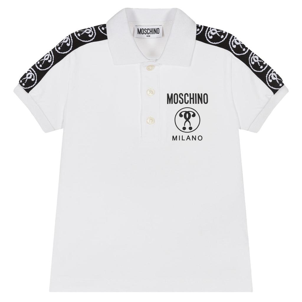 Moschino White Cotton Piqué Polo Shirt