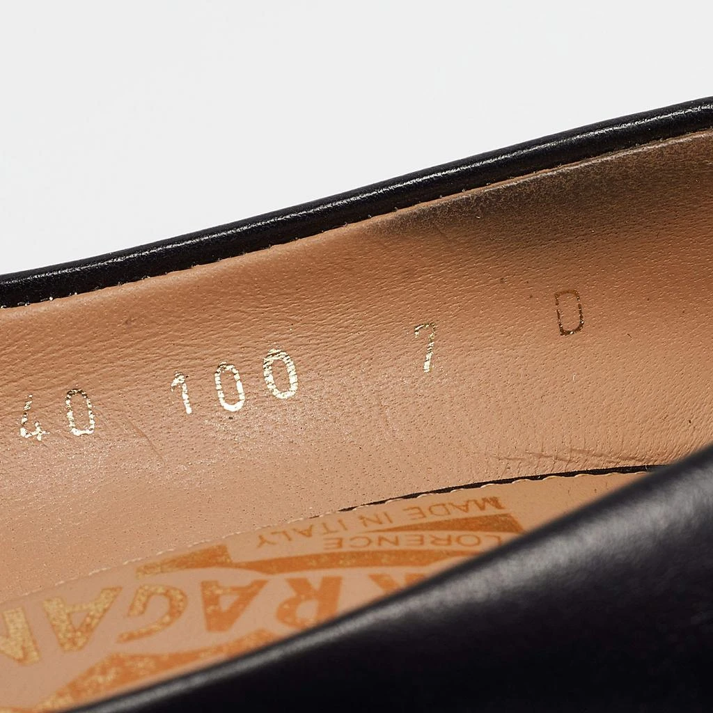 Salvatore Ferragamo Salvatore Ferragamo Black Leather Mimi  Pumps Size 37.5 8