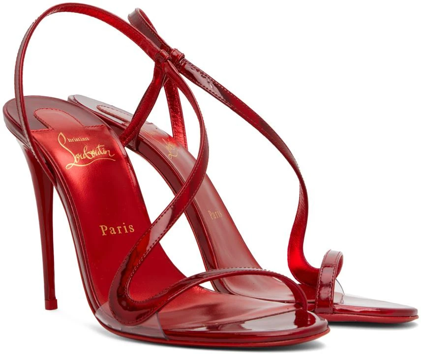 Christian Louboutin Red Rosalie Heeled Sandals 4