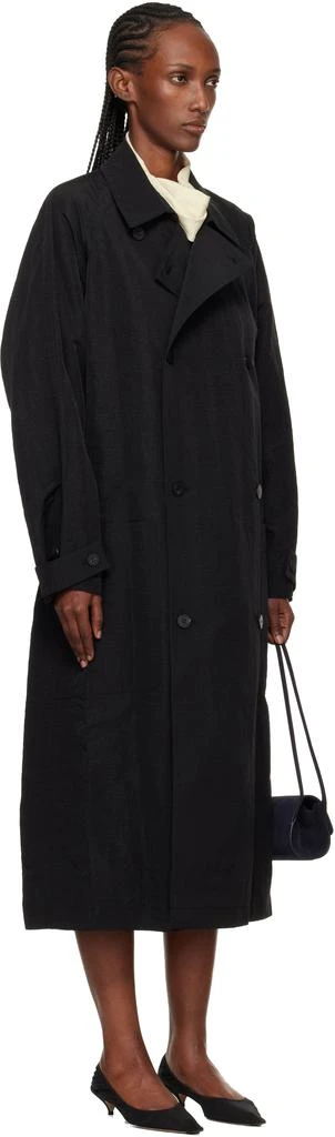LE17SEPTEMBRE Black Crisp Raglan Trench Coat 2