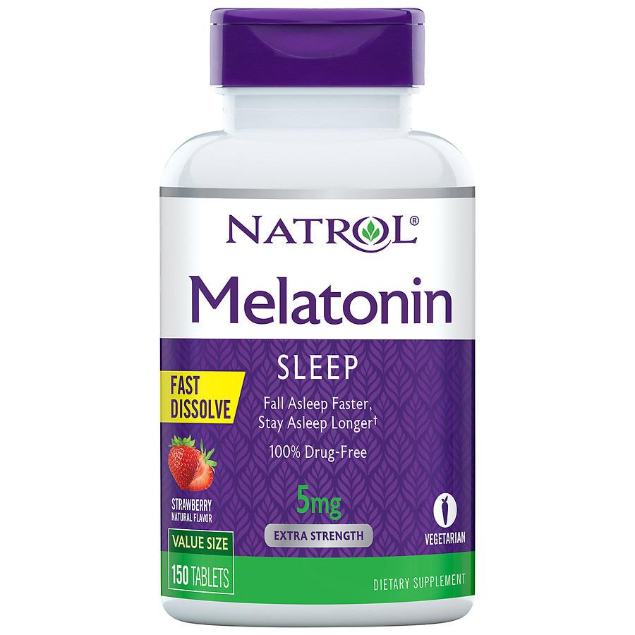 Natrol Melatonin 5mg, Fast Dissolve Extra Strength Tablets