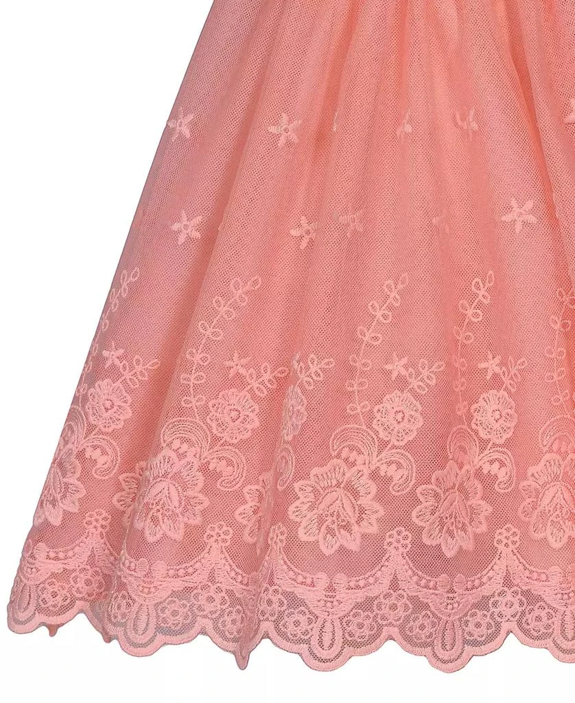 Bonnie Baby Baby Girls Bow Shoulder Embroidered Float Dress 3