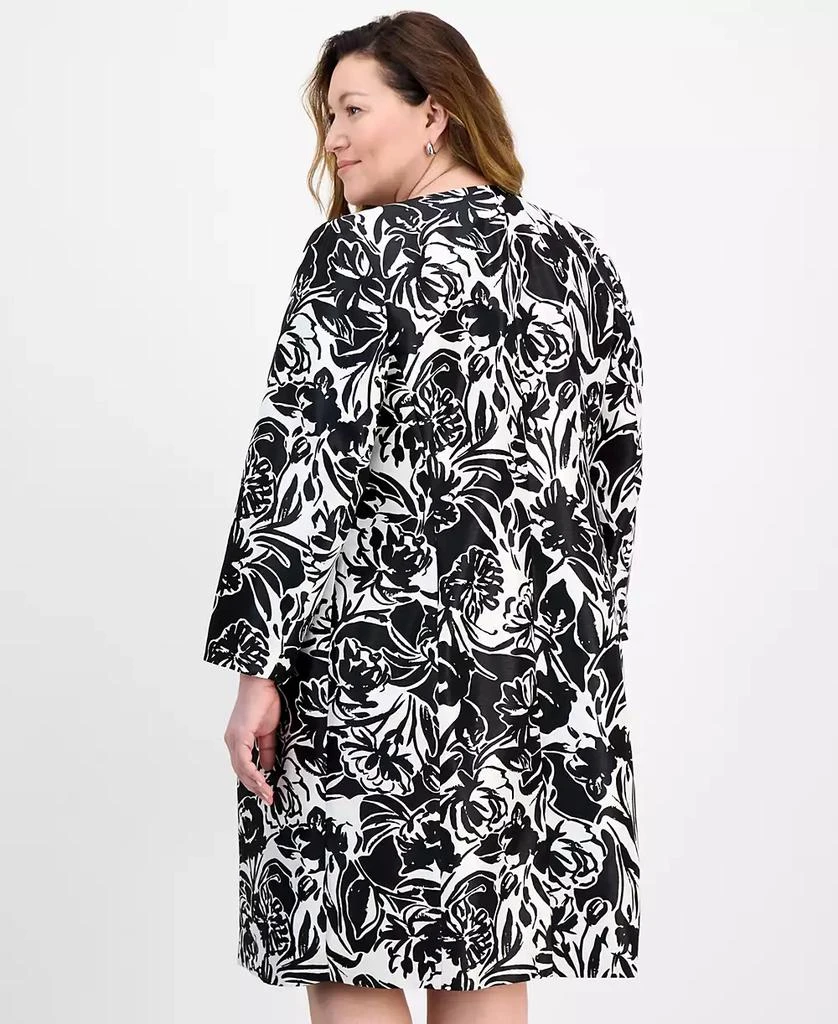 Le Suit Plus Size Floral-Print Jewel-Neck Jacket Topper
Plus Size Empire Seamed Dress Set 8