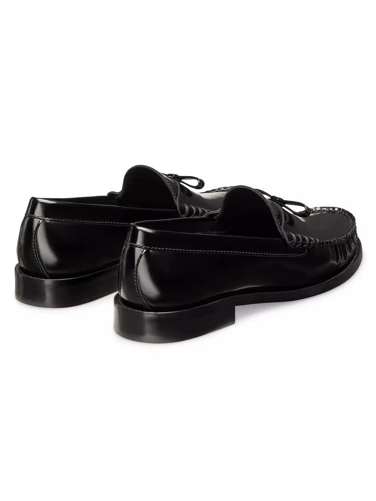 Stuart Weitzman Lottie Bow Leather Loafers 3