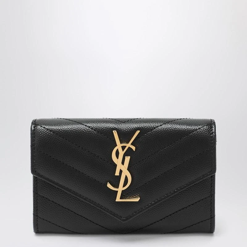 Yves Saint Laurent Black Monogram Envelope small wallet 1