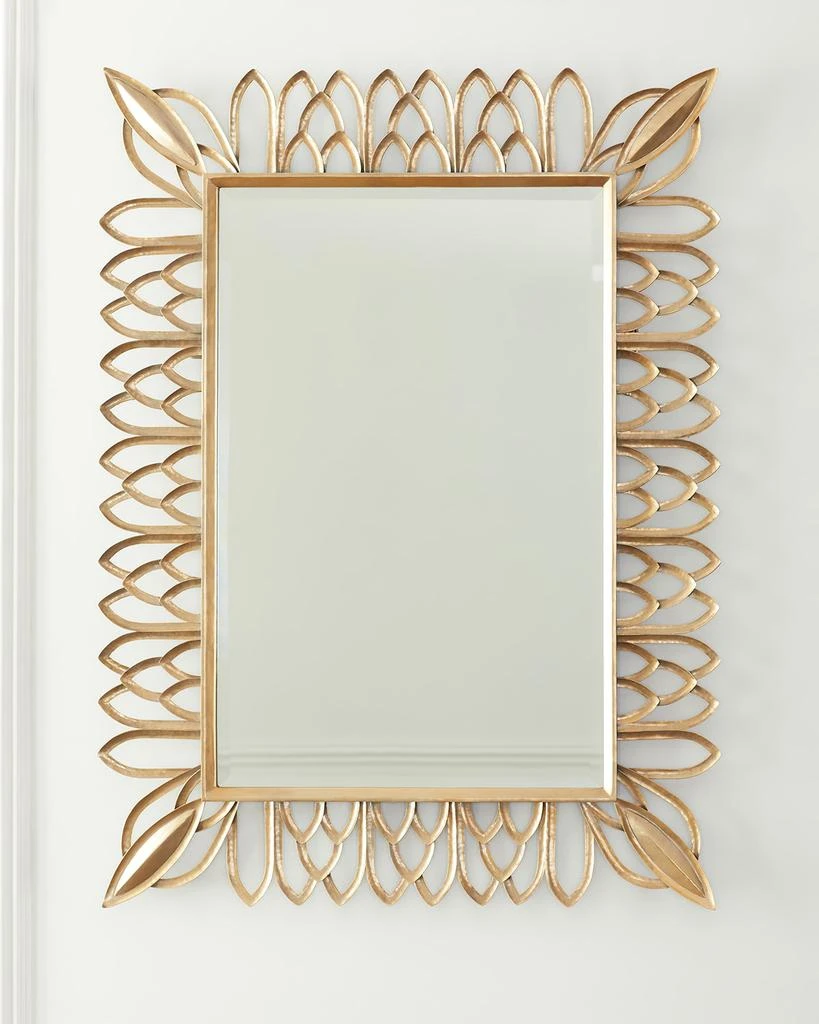 Jamie Young Antiqued Brass Rectangle Mirror 1