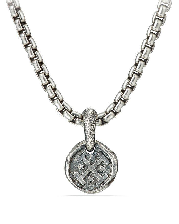 David Yurman Men's Shipwreck Coin Amulet in Sterling Silver, 17mm
