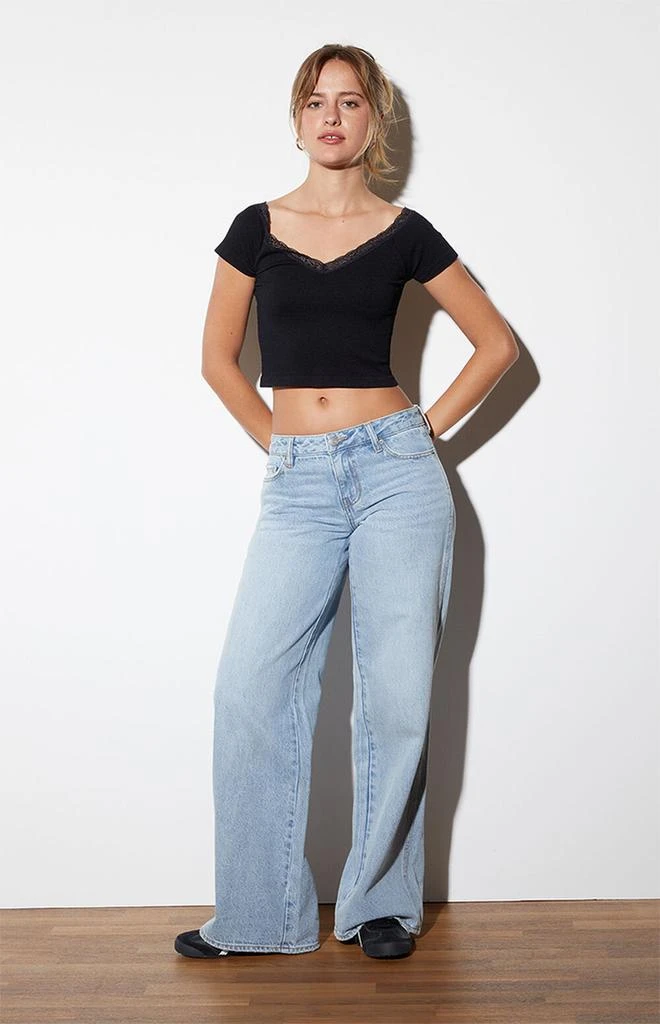 CONTOUR Lace V-Neck Off-The-Shoulder Top 4