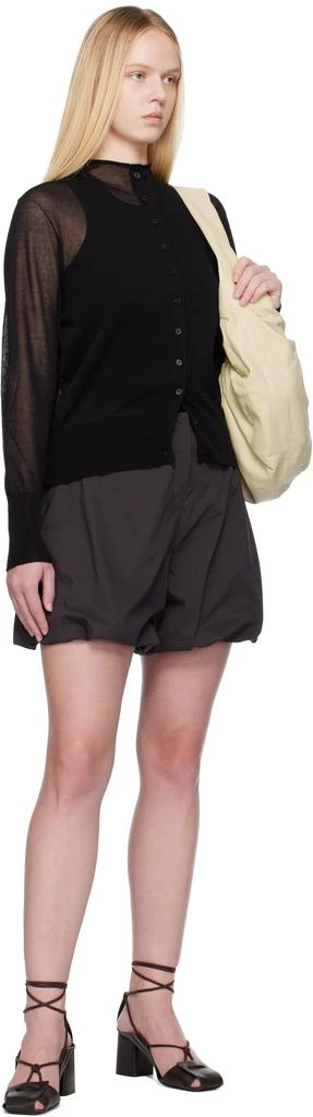 AMOMENTO Gray Cotton Volume Shorts 4