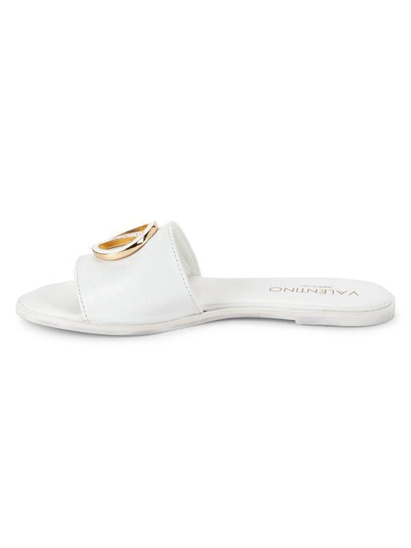 Mario Valentino Bugola Logo Leather Flat Sandals 4