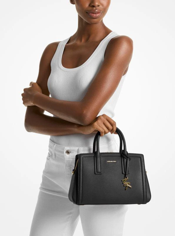 Michael Kors Laila Small Pebbled Leather Satchel 3