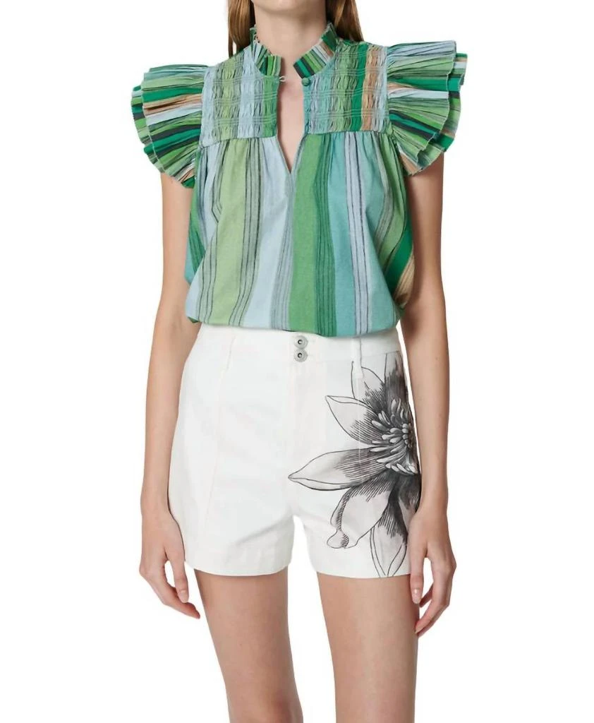 CHUFY Daisy Shorts In Flower Off White 1