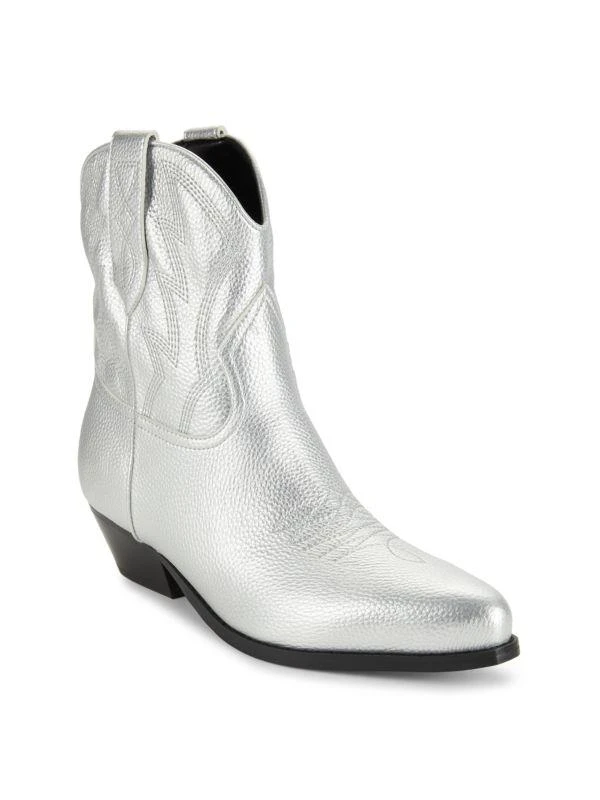 GUESS Ginette Metallic Cowboy Booties 2