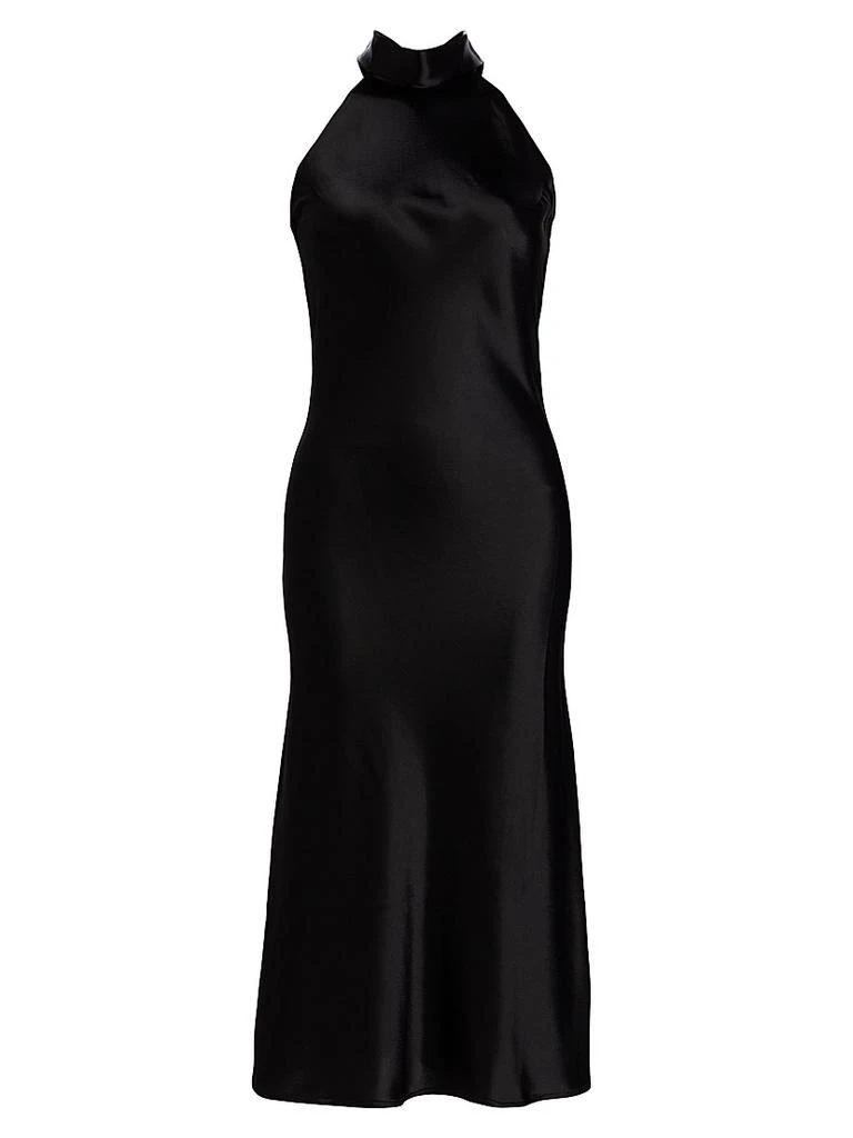Galvan Sienna Satin Halter Neck Gown 1