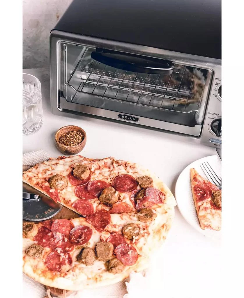 Bella 4-Slice Stainless Steel Toaster Oven, 1000 Watts 3