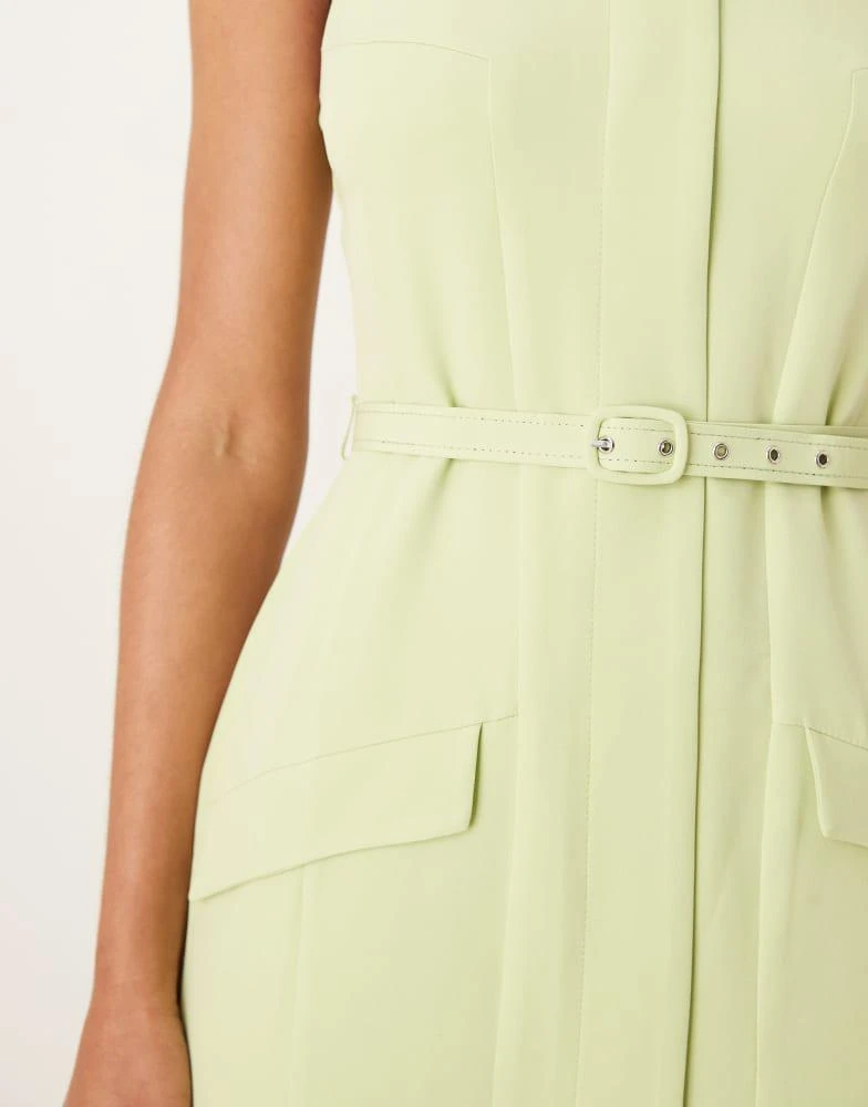 knee length dresses for ladies ASOS DESIGN Collared Wrap Midi Dress With Tie Belt In Terracotta