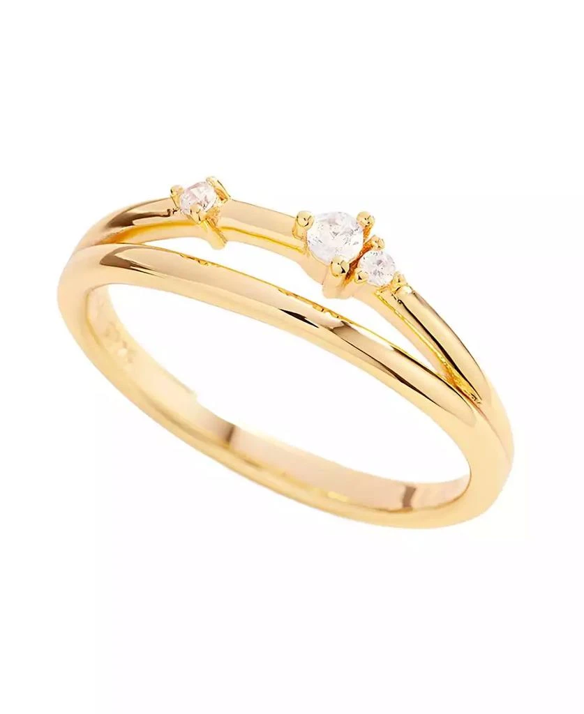 Mint & Lily Crescent Moon Cubic Zirconia Diamond Ring