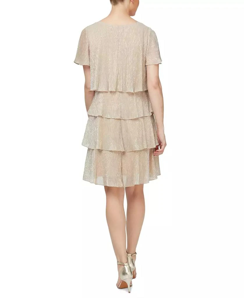 SL Fashions Tiered Shimmer Shift Dress 2