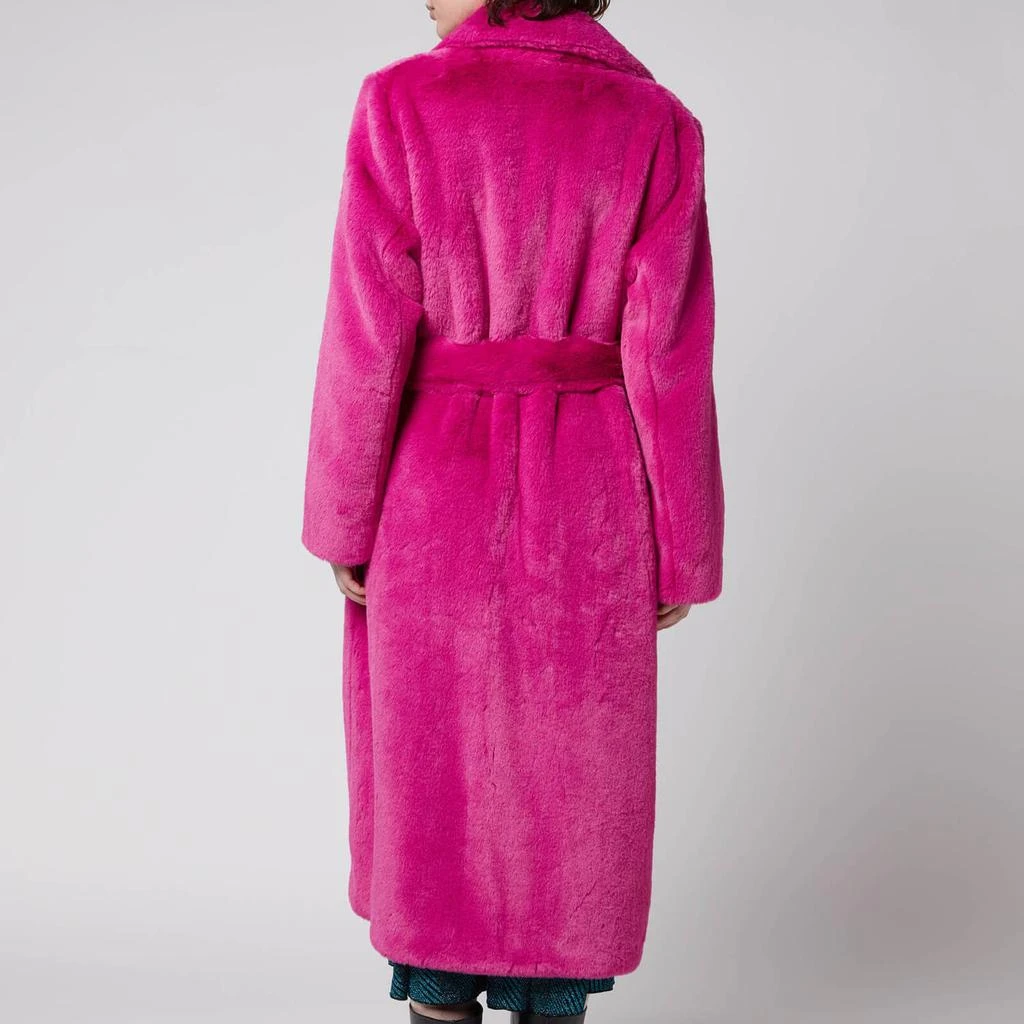Stand Studio Stand Studio Women's Faux Fur Koba Juliet Long Coat - Hot Pink 2